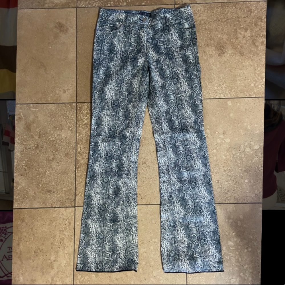 NWOT Bebe Snakeskin Bellbottoms